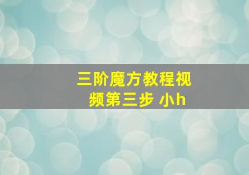 三阶魔方教程视频第三步 小h